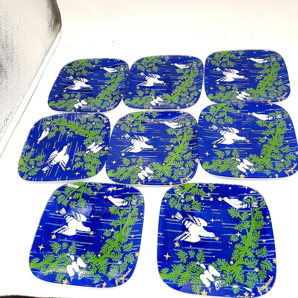 French plate set of 8